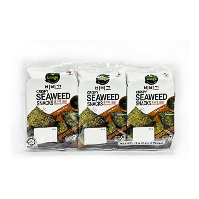 (비비고) crispy seaweed snacks korean bbq flavour 불고기맛 15g 조미김 dlc 10 032026