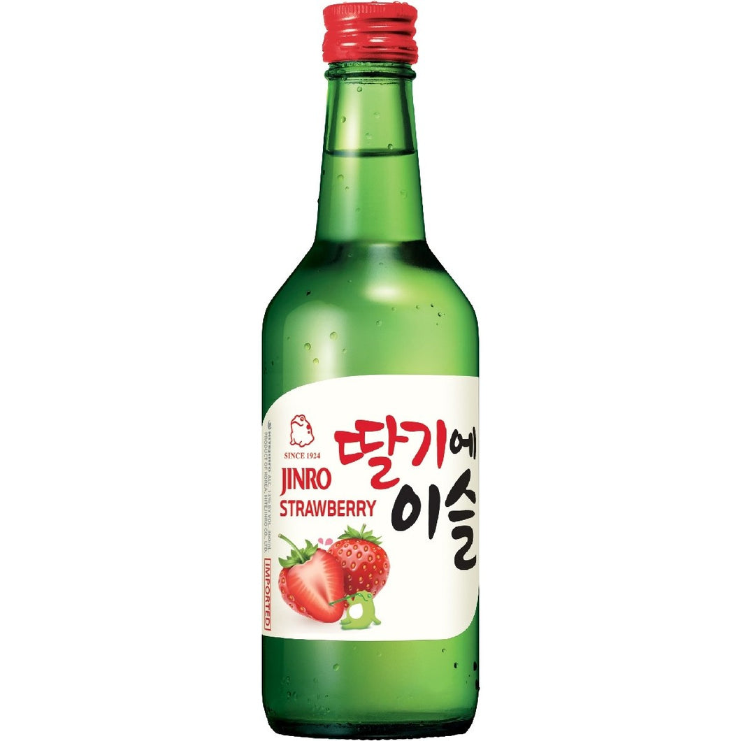 (진로) 딸기에 이슬 소주 350ml jinro strawberry soju 13%
