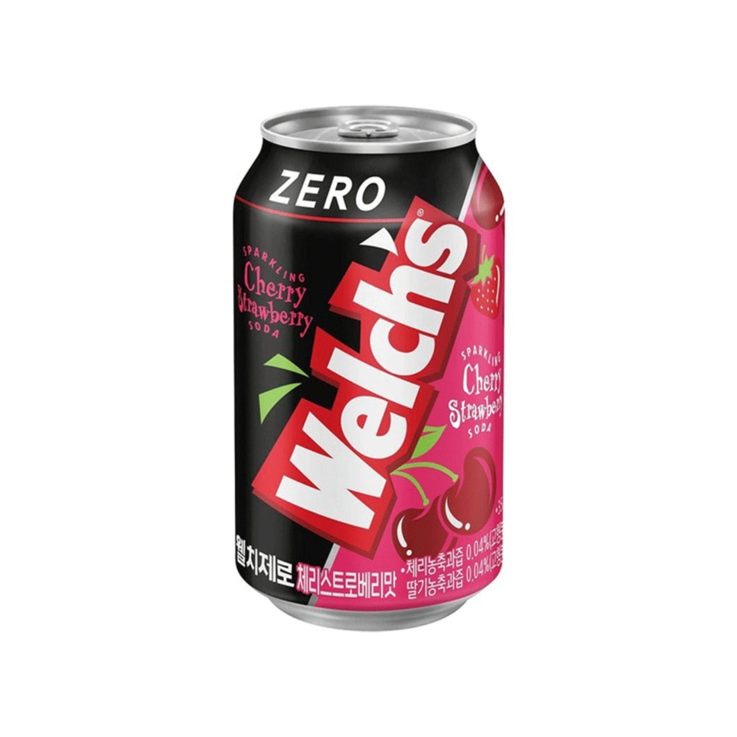 (농심) 웰치스 제로 체리스트로베리맛 welch’s zéro sparkling cherry strawberry soda 355ml dlc 22 112026