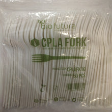 Load image into Gallery viewer, (biofutura) Fourchette en bioplastique cPLA 50pcs 이미지를 갤러리 뷰어에 로드 , (biofutura) Fourchette en bioplastique cPLA 50pcs
