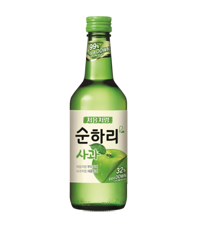(롯데주류) 처음처럼 순하리 소주 사과 (12%) 360ml