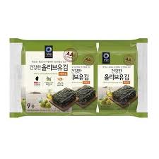 (청정원) 건강한 올리브유김 재래김 5g×3봉 olive oil traditional laver 도시락김