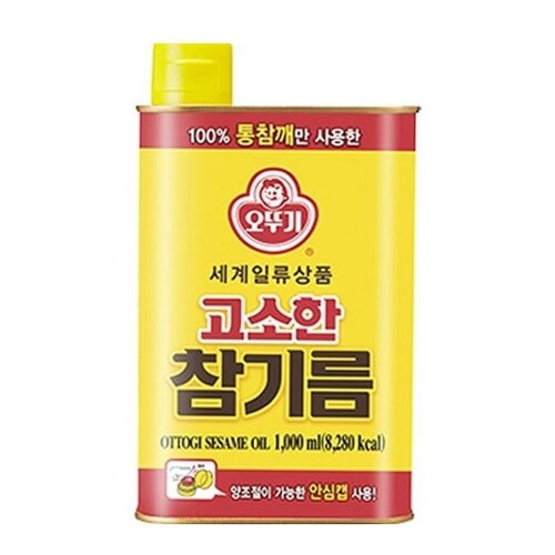 (오뚜기) 고소한 참기름(huile de sesame) 1000ml