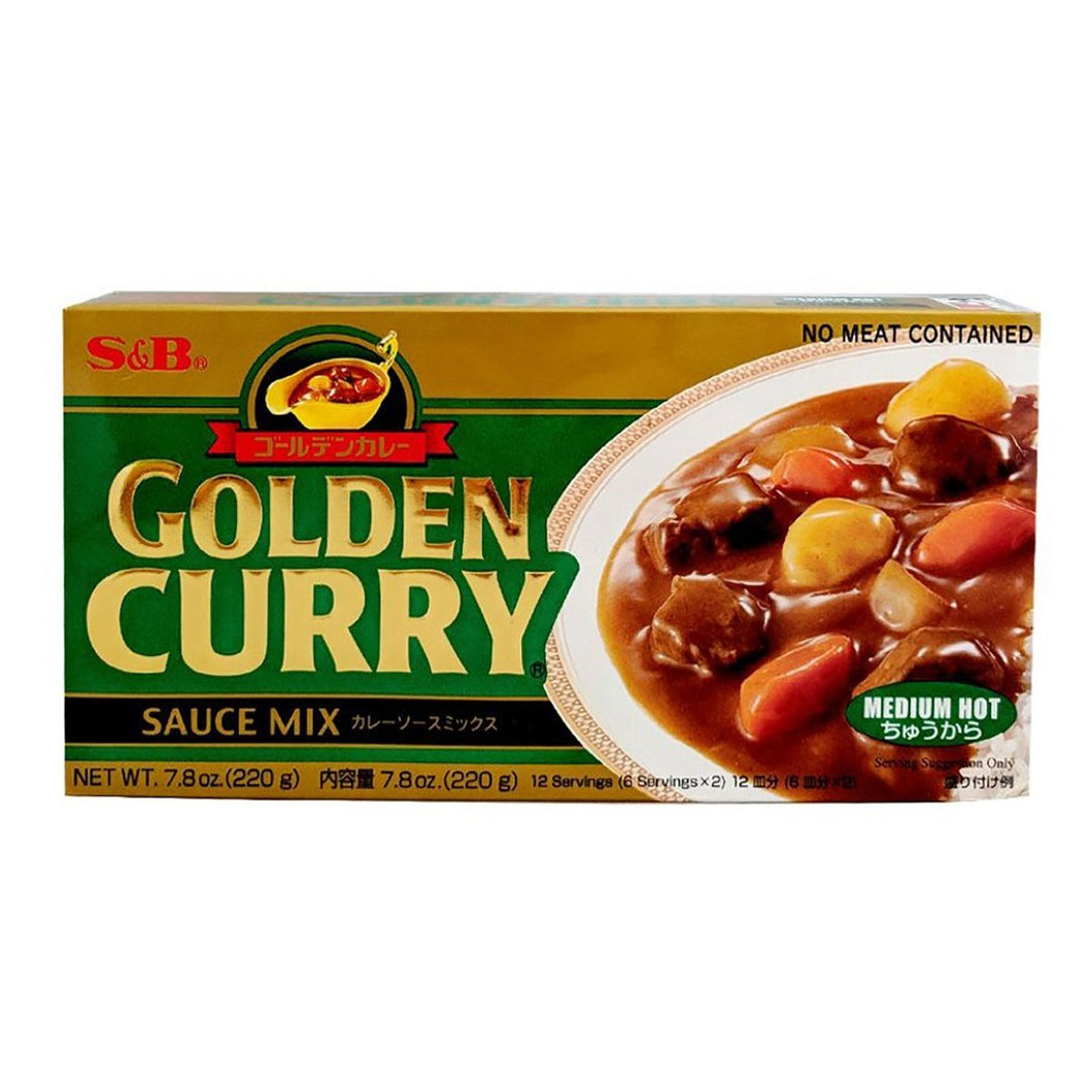 (S&B) Golden Curry Sauce Mix Medium Hot 220g