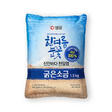 (샘표) 한여름 눈꽃 신안바다 천일염 굵은 소금 sea salt 1kg