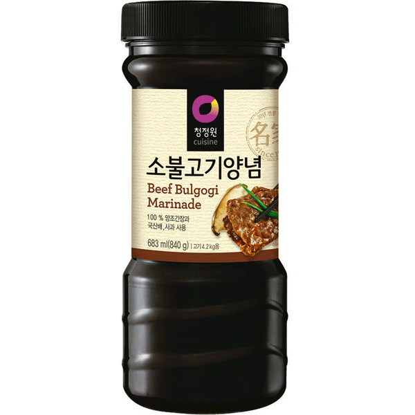 (청정원) 소 불고기 양념 840ml o'food korean BBQ bulgogi marinade for beef 840g