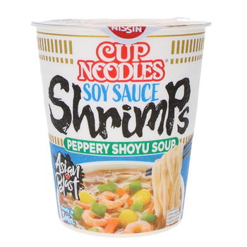 (nissin) cup noodles soy sauce shrimps 63g